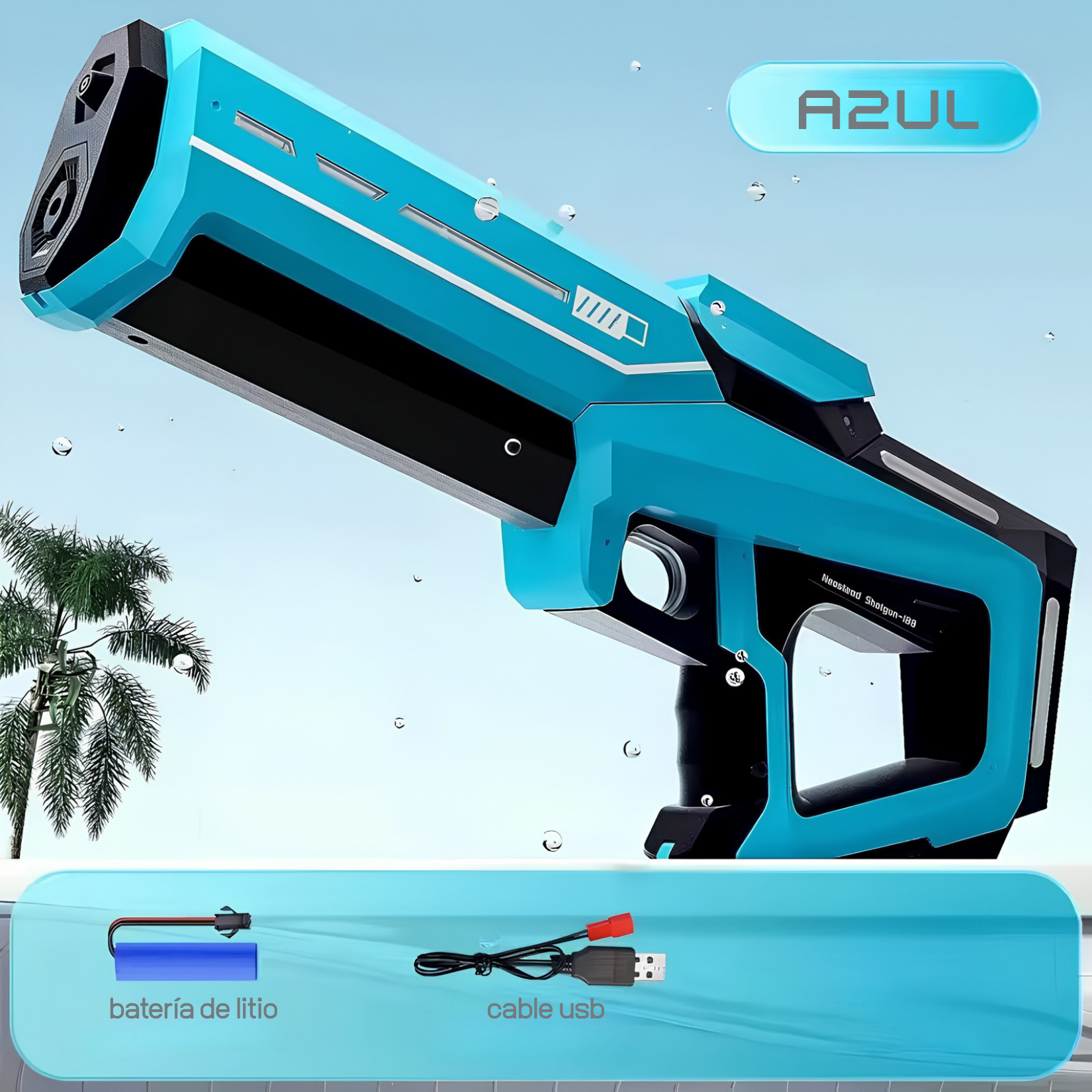 Pistola de Agua Eléctrica Automática Neostand Shotgun-188 | Alta Potencia con y sin Depósito